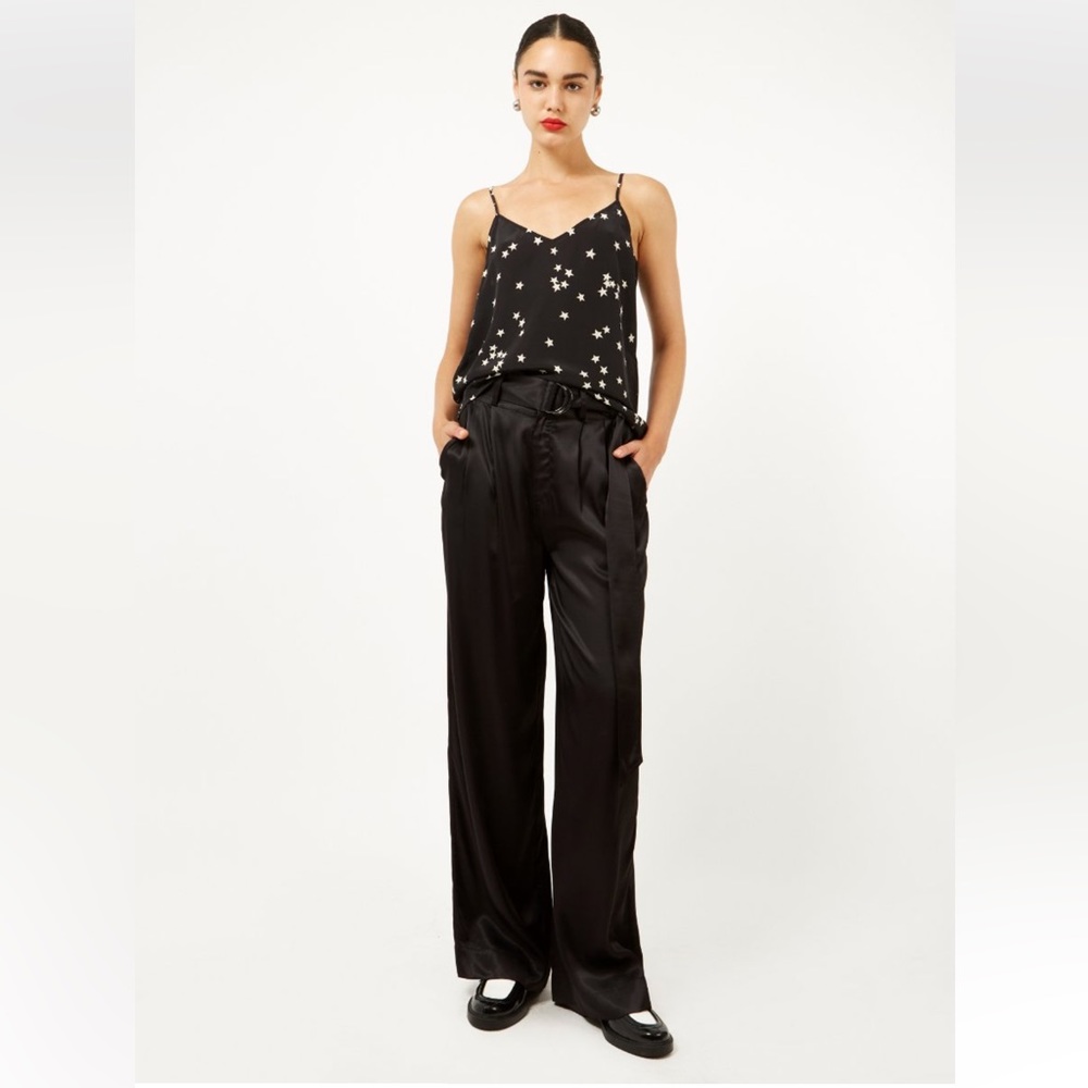 Equipment Layla Black And White Silk Star Cami Top XXLarge